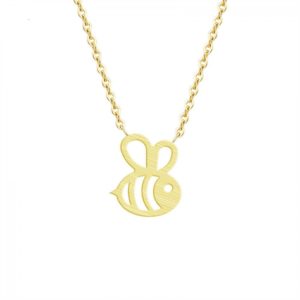 bumble bee necklace gold